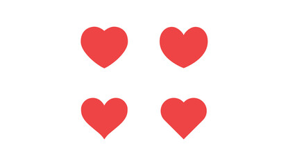Heart icon collection. Valentine's day symbol. Hearts vector set.