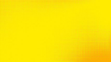 Dots halftone yellow orange color pattern gradient texture with technology digital background. Dots pop art comics with summer background.