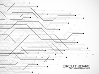 Abstract background with circuit board, technology design. Vector illustration