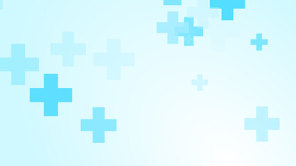 Medical white blue cross pattern background.