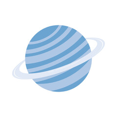 saturn planet with ring orbiting