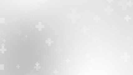 Abstract medical white gray cross pattern background.