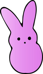 Color Easter illustration. Bunny
