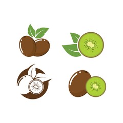 kiwi fruit icon vector illustration design