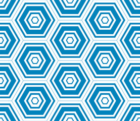 Abstract fantasy thin line hexagon, triangle geometric seamless pattern. Creative mosaic, tile background. 