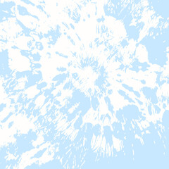 Vector Flower. Ethnic Texture. Baby Blue Craft Art Fabric Print. Baby Blue Batik Brush. Tie Dye Circle. Boho Fashion. Vector Decoration. Tie Dye Texture. Bohemian Art. Summer Fashion.