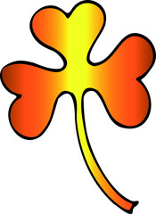 St. Patrick day. Gold clover