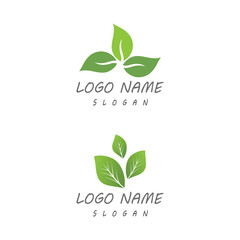 Leaf icon Vector Illustration design Logo template