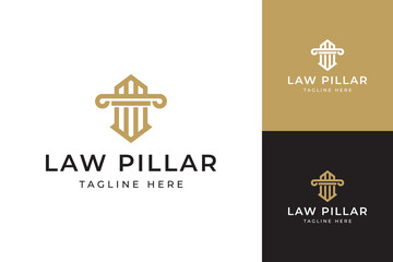 law firm pillar modern logo design