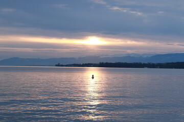 Coucher de soleil à Préverenges