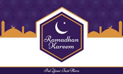 Illustration vector graphic of Ramadhan background design. Suitable for Islamic product.