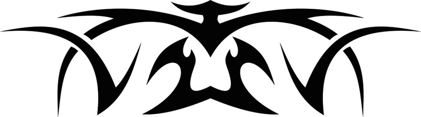 Vector symbol, ornament, tattoo. beautiful vector illustration. Drawings on the body, ancient symbols.