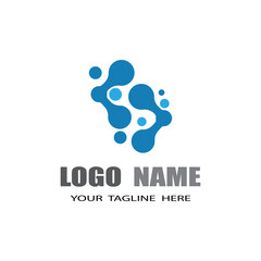 Molecule symbol logo template vector illustration design