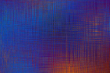 Blue orange abstract mirrored background  fabric texture.