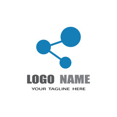 Molecule symbol logo template vector illustration design