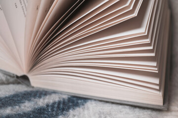 Close up of book pages