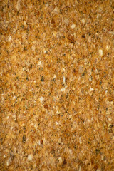 Cereal bread texture background macro