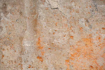 Oldest dark wall with plaster background. Old vintage textures and backgrounds