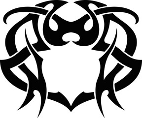 Vector symbol, ornament, tattoo. beautiful vector illustration. Drawings on the body, ancient symbols.	
