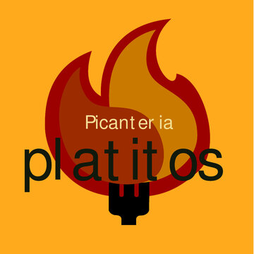 logo pinates platos ardientes calientes fuego en un tendor