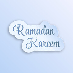 Ramadan Kareem greeting card for the Muslim community festival celebration.