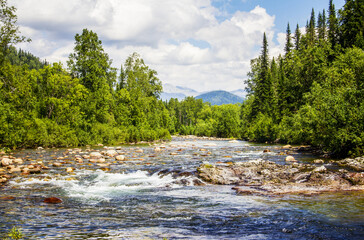 river in the mountains