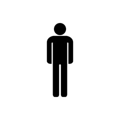 Fototapeta na wymiar male icon vector. human full body sign for private room