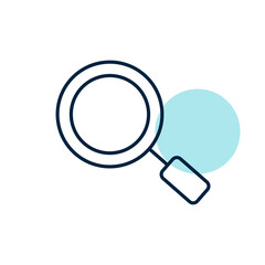 Search magnifier vector flat icon
