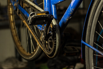 close-up photos of an vintage bicycle