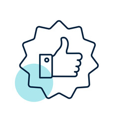 Thumbs up icon. Vector like sign