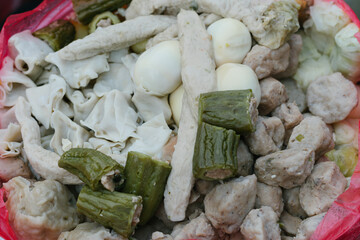 Indonesian street food from bandung called shumai or dimsum