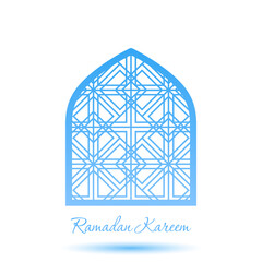 Ramadan Kareem greeting card for the Muslim community festival celebration.