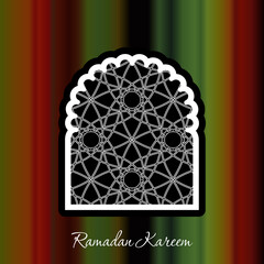 Ramadan Kareem greeting card for the Muslim community festival celebration.