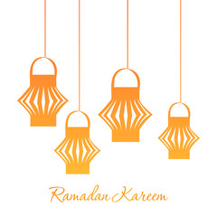 Ramadan Kareem greeting card for the Muslim community festival celebration.