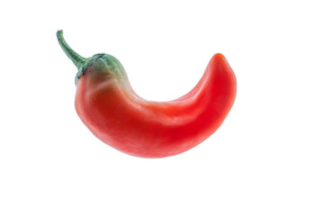 Just a chilli pepper. Red chilli pepper isolated on white background.