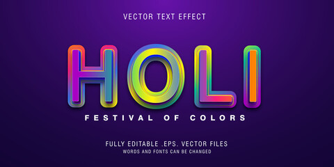 Holi text style effect fully editable