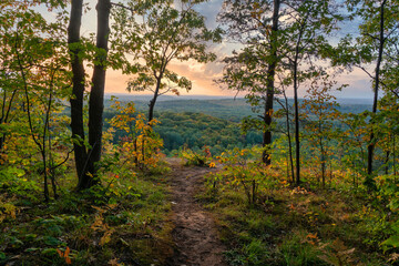 Colorful sunset from Mount Zion Park in Ironwood Michigan - Upper Peninsula