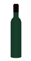 Blank wine bottle. vector illustration