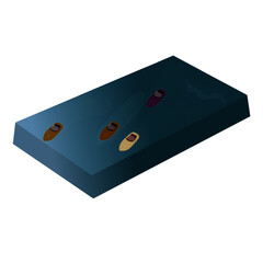 3d isometric realistic view the sea and speed boat inspiration design vector illustration 