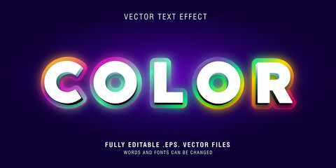 Color text style effect