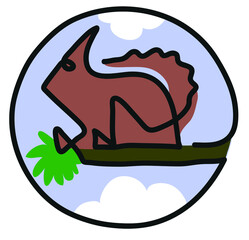 One line drawing of Lizard.
One continuous line drawing of lizard sitting on tree.
