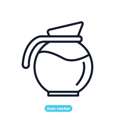 Coffee pot icon. Coffee pot symbol template for graphic and web design collection logo vector illustration