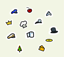 set of hats from among as