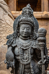 black stone idol of hindu god