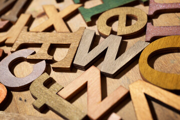 Wood letters view