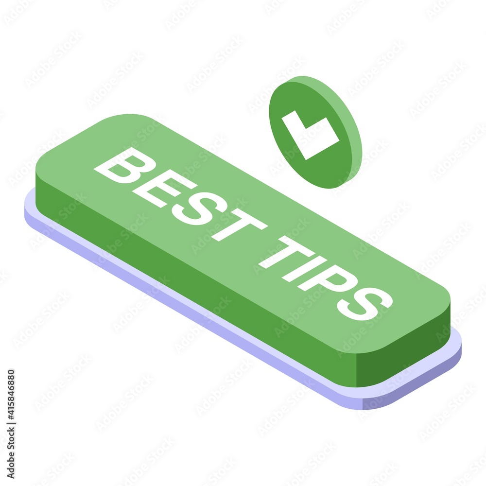 Poster best tips icon. isometric of best tips vector icon for web design isolated on white background