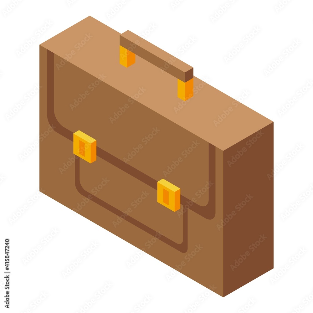 Poster work suitcase icon. isometric of work suitcase vector icon for web design isolated on white backgrou