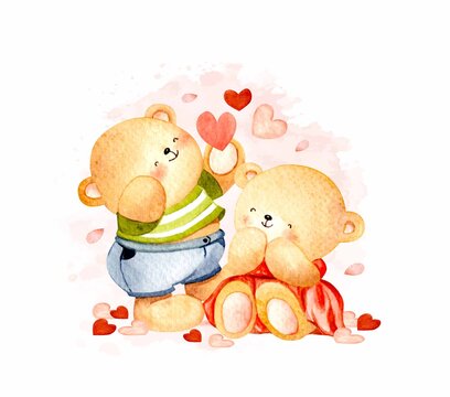 Teddy bear in love