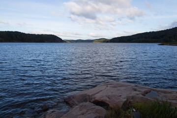 big stones on a big lake