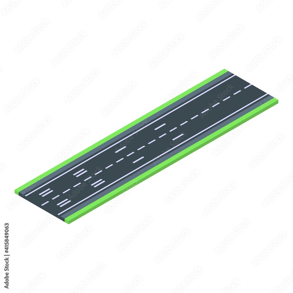 Poster plane runway icon. isometric of plane runway vector icon for web design isolated on white background